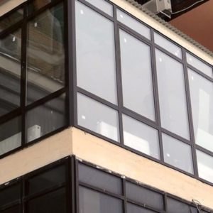 Противопожарный витраж для балкона из алюминиевого профиля / серия FRM7364